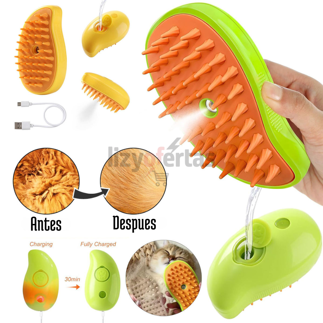 Cepillo de Vapor para Mascotas 3 en 1  Recargable